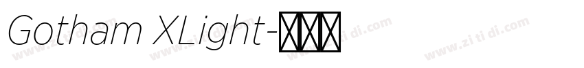 Gotham XLight字体转换